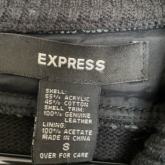 COPY - Express Leather Ruffled Sweater - Picture 3 of 6